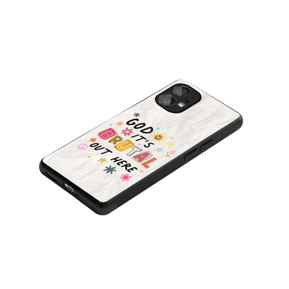It's Brutal Out Here stylish phone case for nothing phone 1 | glossy glass and slim fit