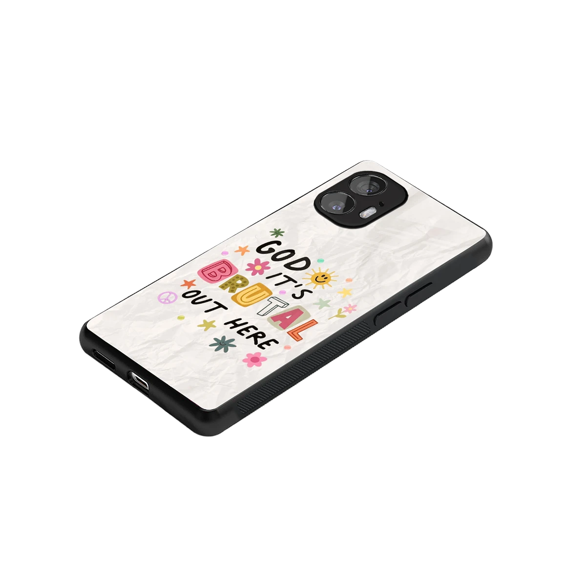 It's Brutal Out Here stylish phone case for nothing phone 2 | glossy glass and slim fit