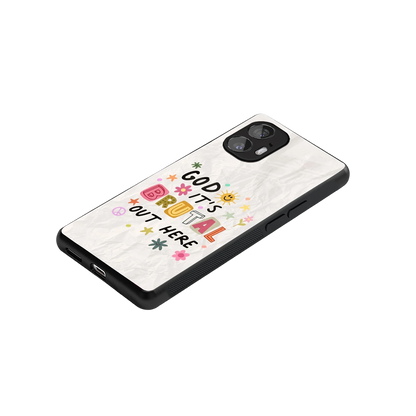 It's Brutal Out Here stylish phone case for nothing phone 2 | glossy glass and slim fit