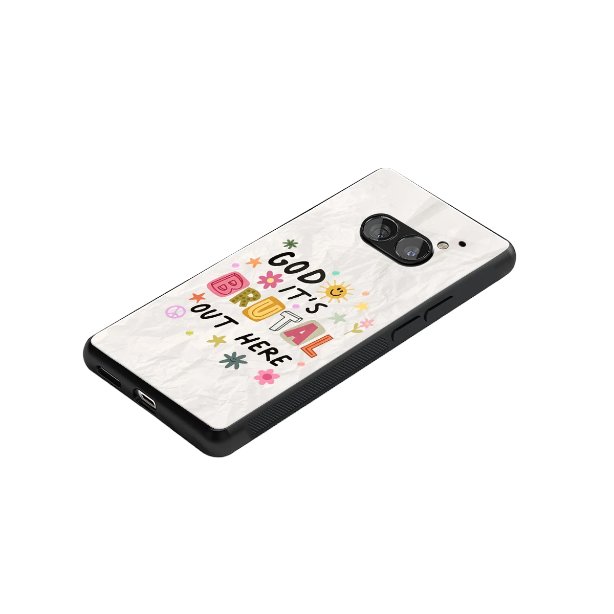It's Brutal Out Here stylish phone case for nothing phone 2a | glossy glass and slim fit