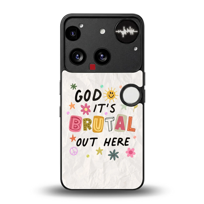 It's Brutal Out Here back phone cover | glass case for nothing phone 3
