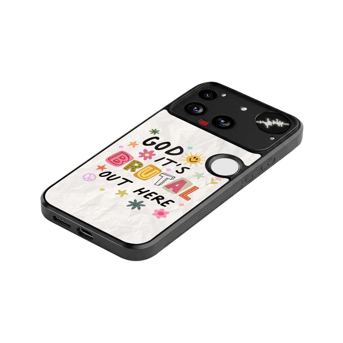 It's Brutal Out Here stylish phone case for nothing phone 3 | glossy glass and slim fit