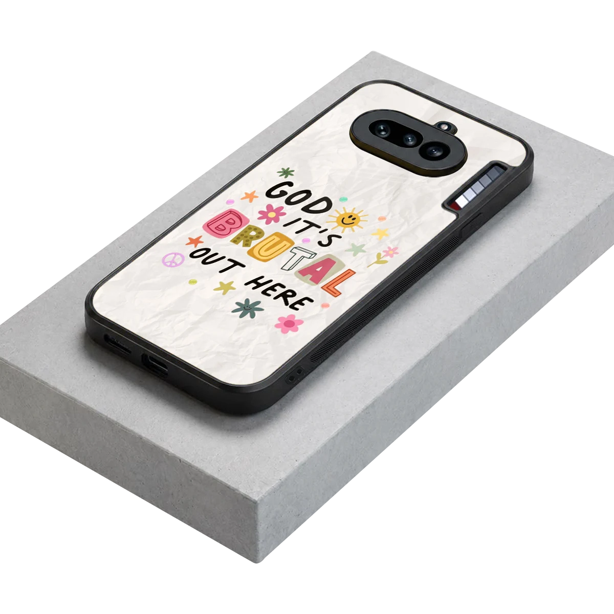 It's Brutal Out Here stylish phone case for nothing phone 4a | glossy glass and slim fit