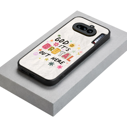 It's Brutal Out Here stylish phone case for nothing phone 4a | glossy glass and slim fit