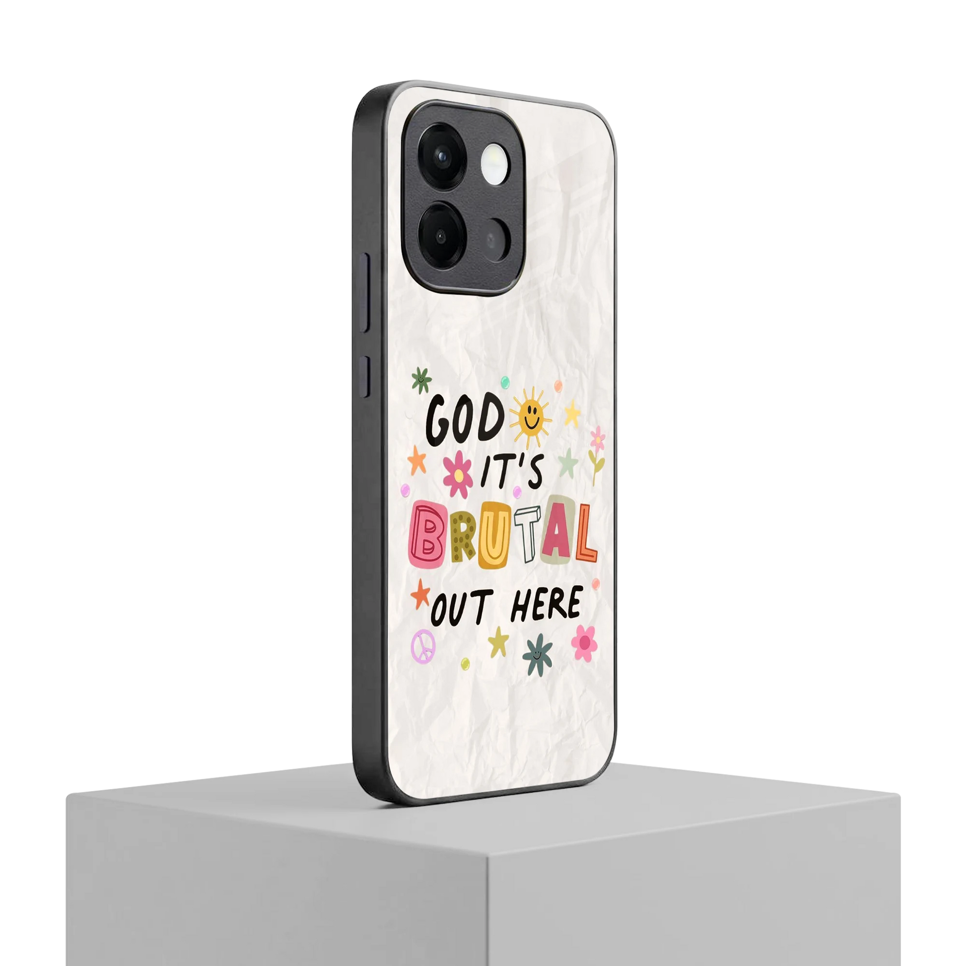 It's Brutal Out Here oneplus 13s mobile cover | shockproof glass phone case