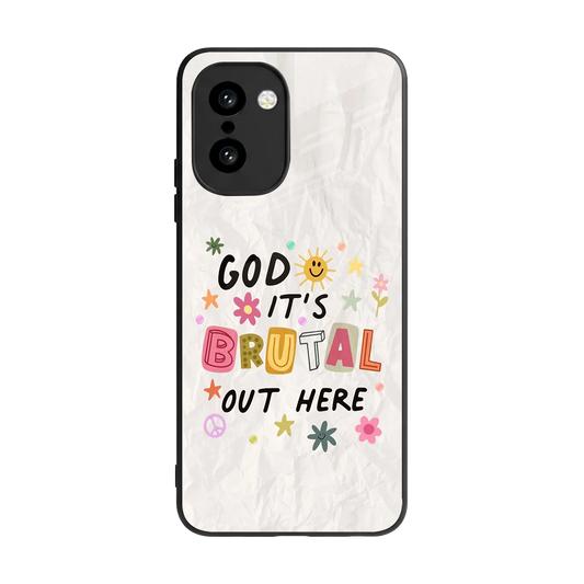It's Brutal Out Here back phone cover | glass case for oneplus 15r