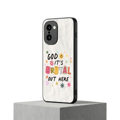 It's Brutal Out Here oneplus 15r mobile cover | shockproof glass phone case