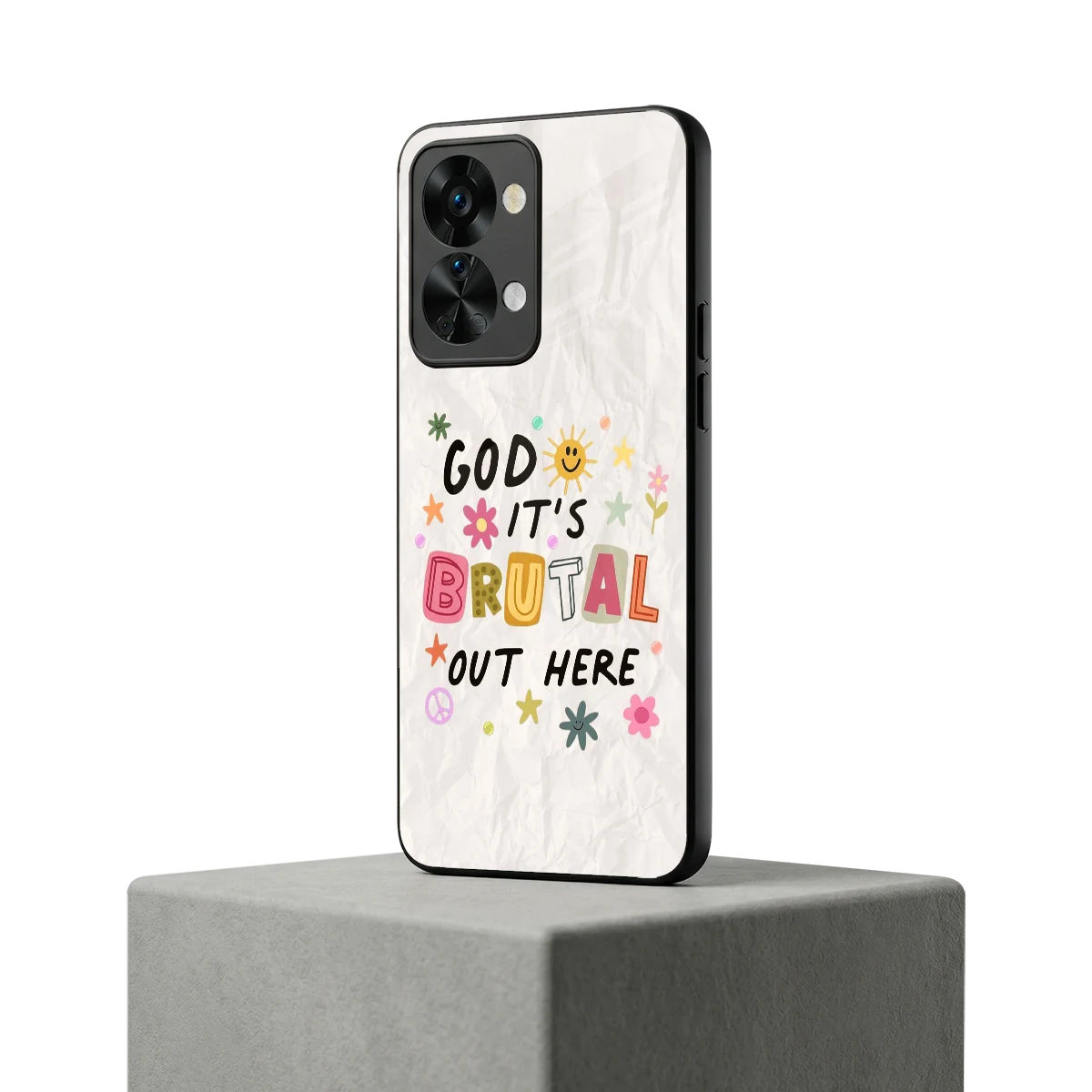 It's Brutal Out Here oneplus nord 2t mobile cover | shockproof glass phone case
