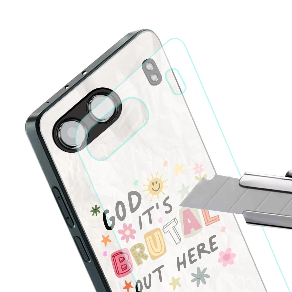 It's Brutal Out Here stylish phone case for oneplus nord 4 | glossy glass and slim fit