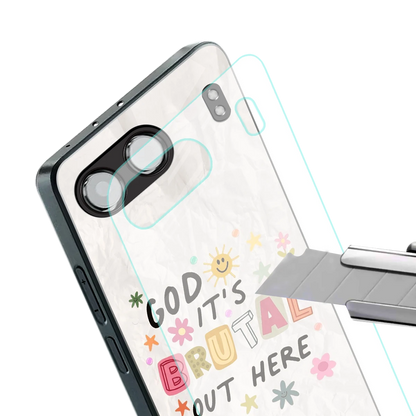 It's Brutal Out Here stylish phone case for oneplus nord 4 | glossy glass and slim fit