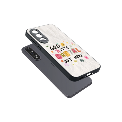 It's Brutal Out Here sleek oneplus nord 5 cover with tempered glass back and TPU edges