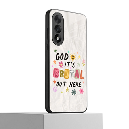 It's Brutal Out Here oneplus nord 5 mobile cover | shockproof glass phone case