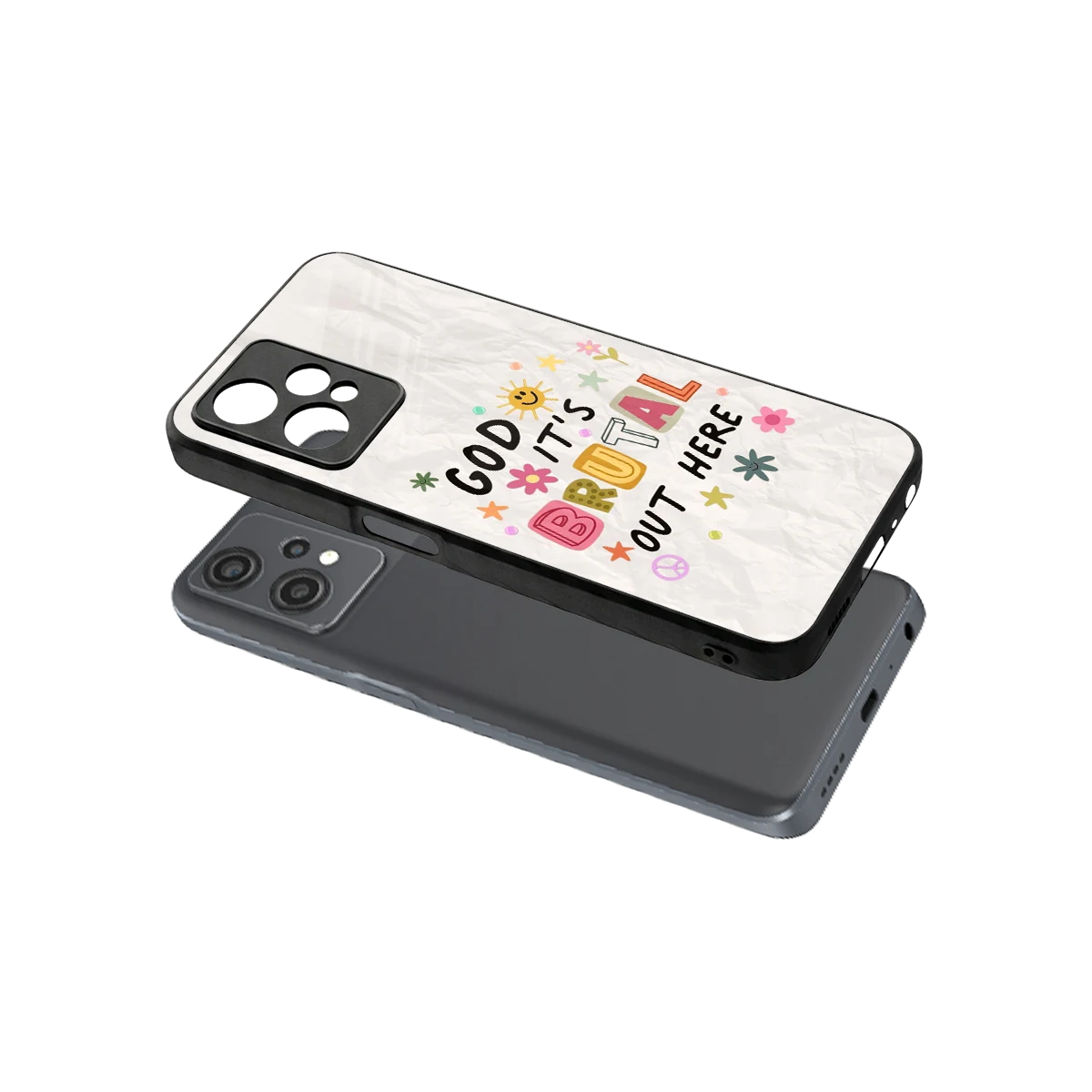 It's Brutal Out Here sleek oneplus nord ce 2 lite cover with tempered glass back and TPU edges