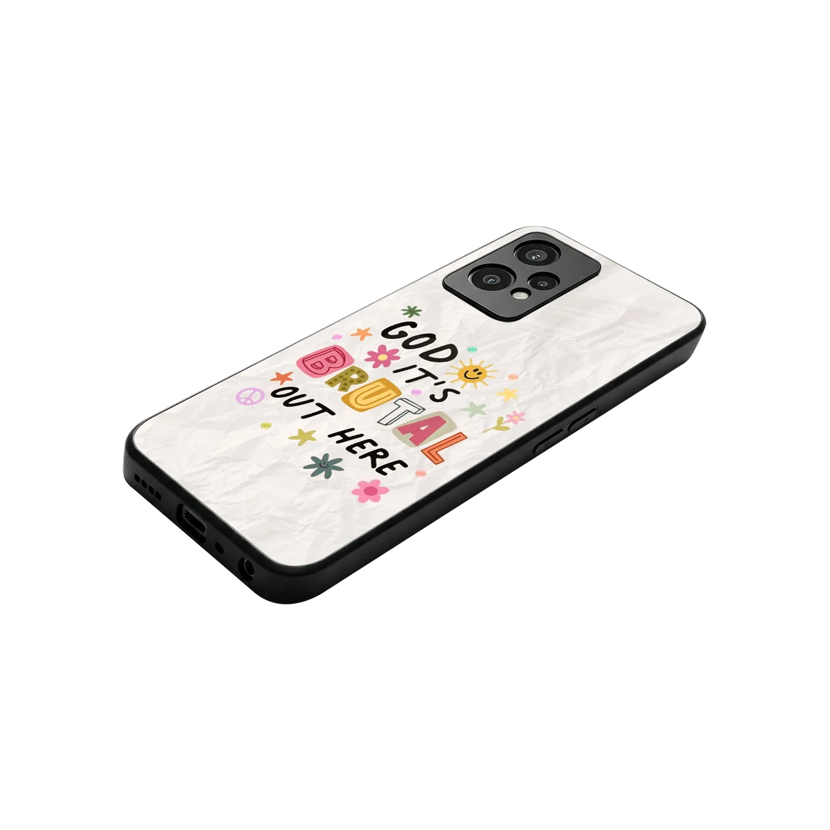 It's Brutal Out Here stylish phone case for oneplus nord ce 2 lite | glossy glass and slim fit