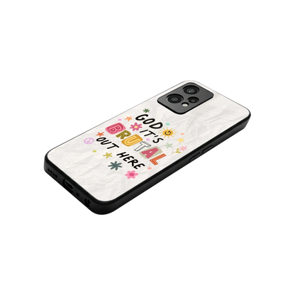 It's Brutal Out Here stylish phone case for oneplus nord ce 2 lite | glossy glass and slim fit