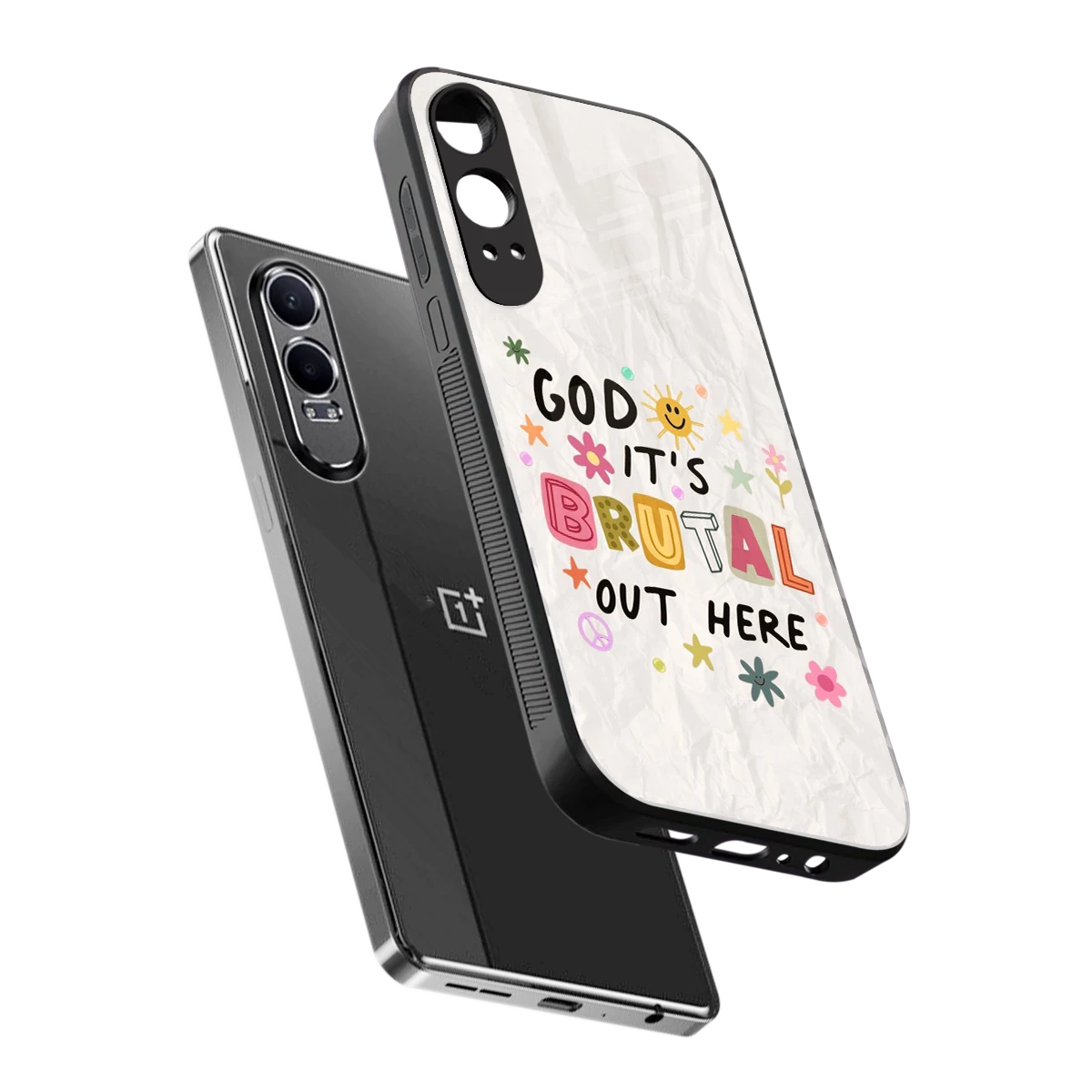 It's Brutal Out Here sleek oneplus nord ce 4 lite cover with tempered glass back and TPU edges