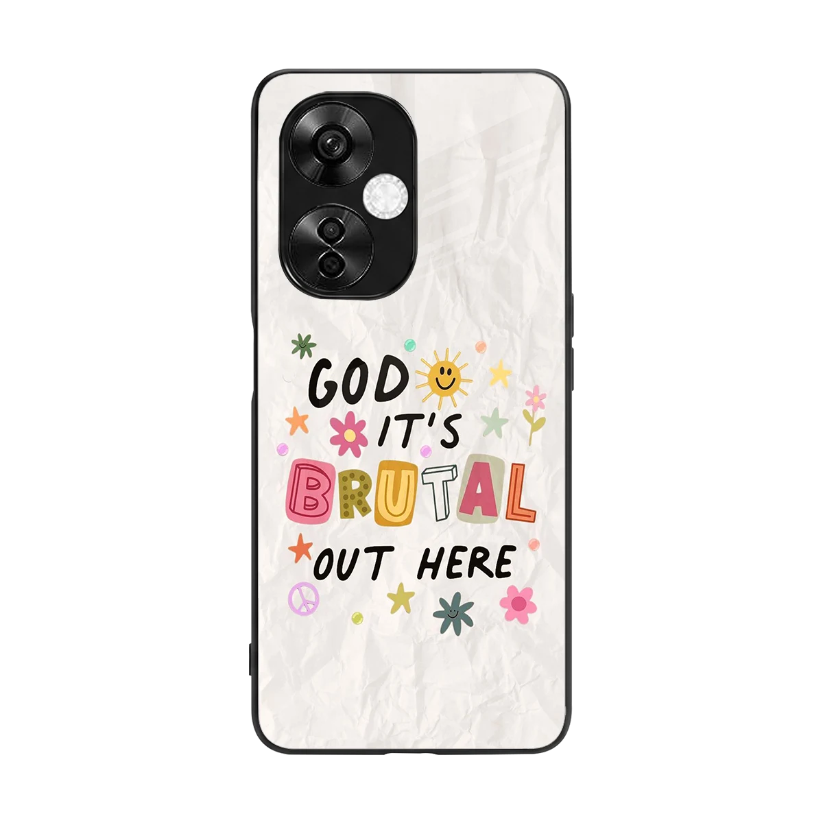 It's Brutal Out Here back phone cover | glass case for oneplus nord ce 3 lite