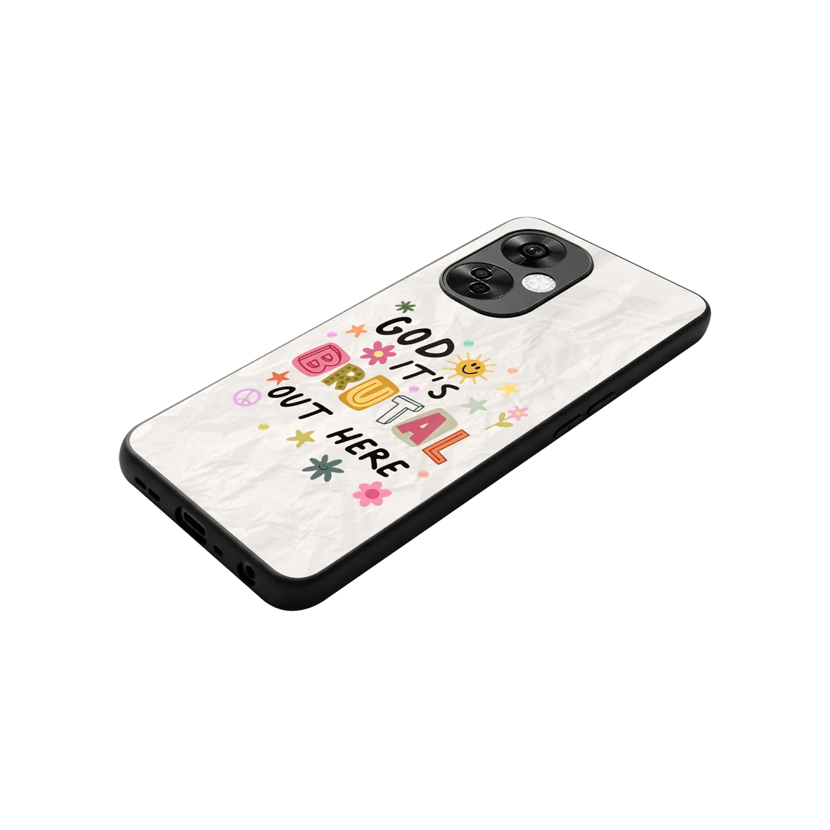 It's Brutal Out Here stylish phone case for oneplus nord ce 3 lite | glossy glass and slim fit