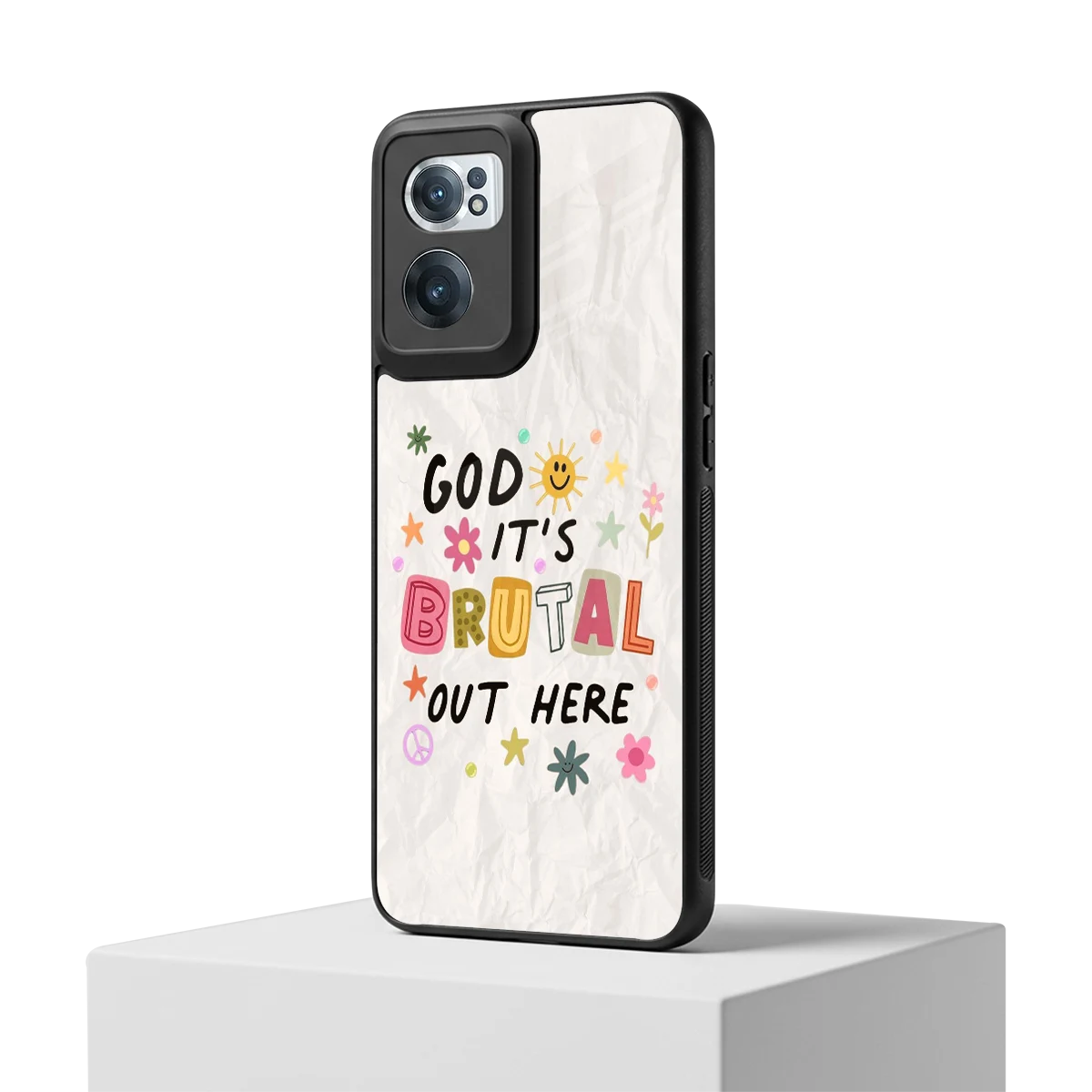 It's Brutal Out Here oneplus nord ce 2 mobile cover | shockproof glass phone case
