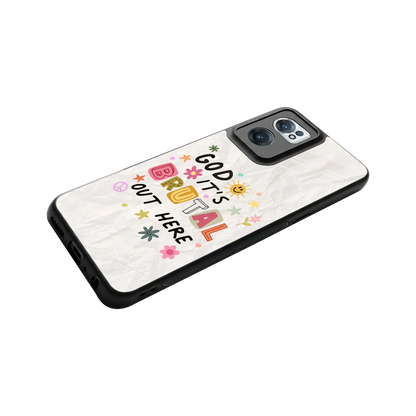 It's Brutal Out Here stylish phone case for oneplus nord ce 2 | glossy glass and slim fit