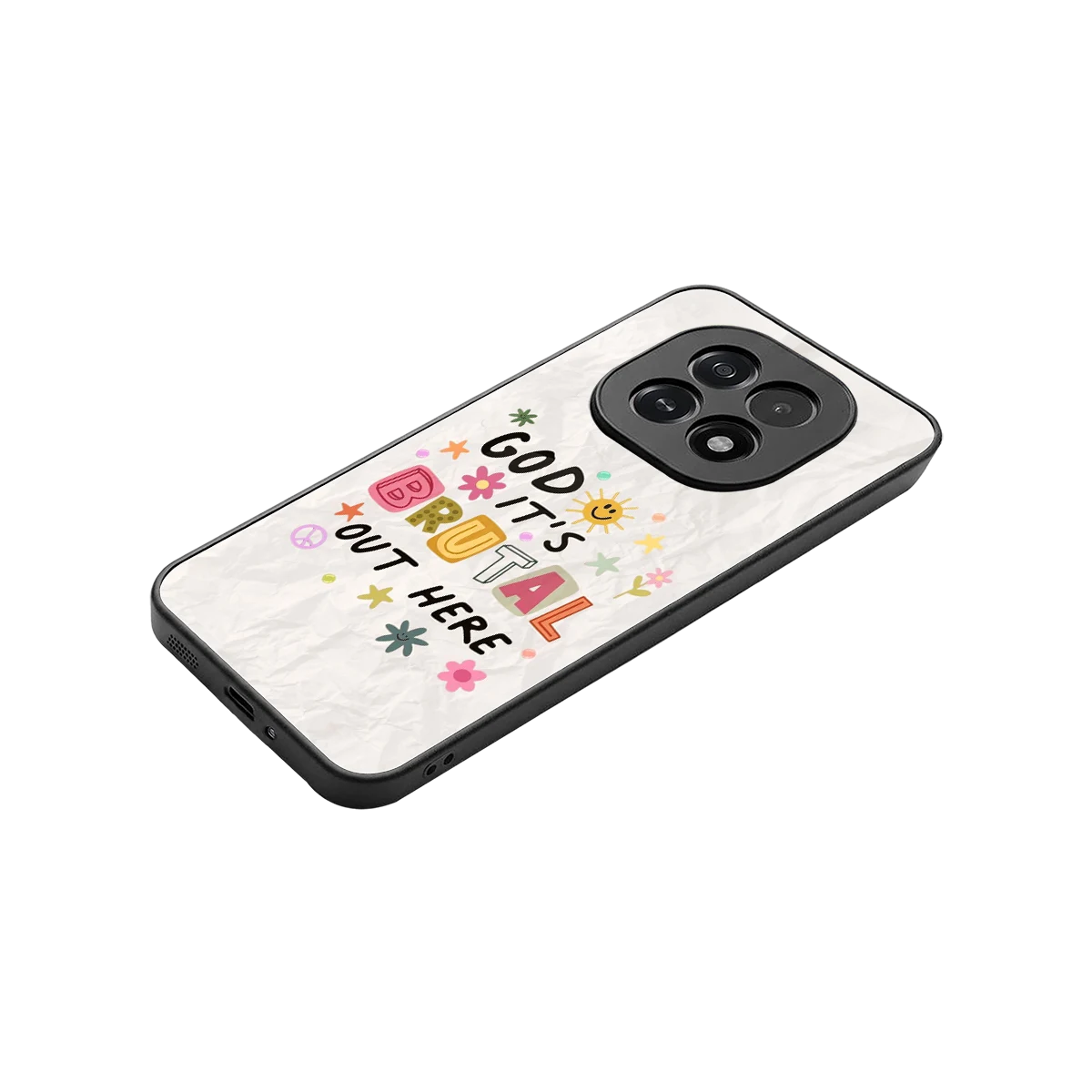 It's Brutal Out Here stylish phone case for oppo f29 5g | glossy glass and slim fit