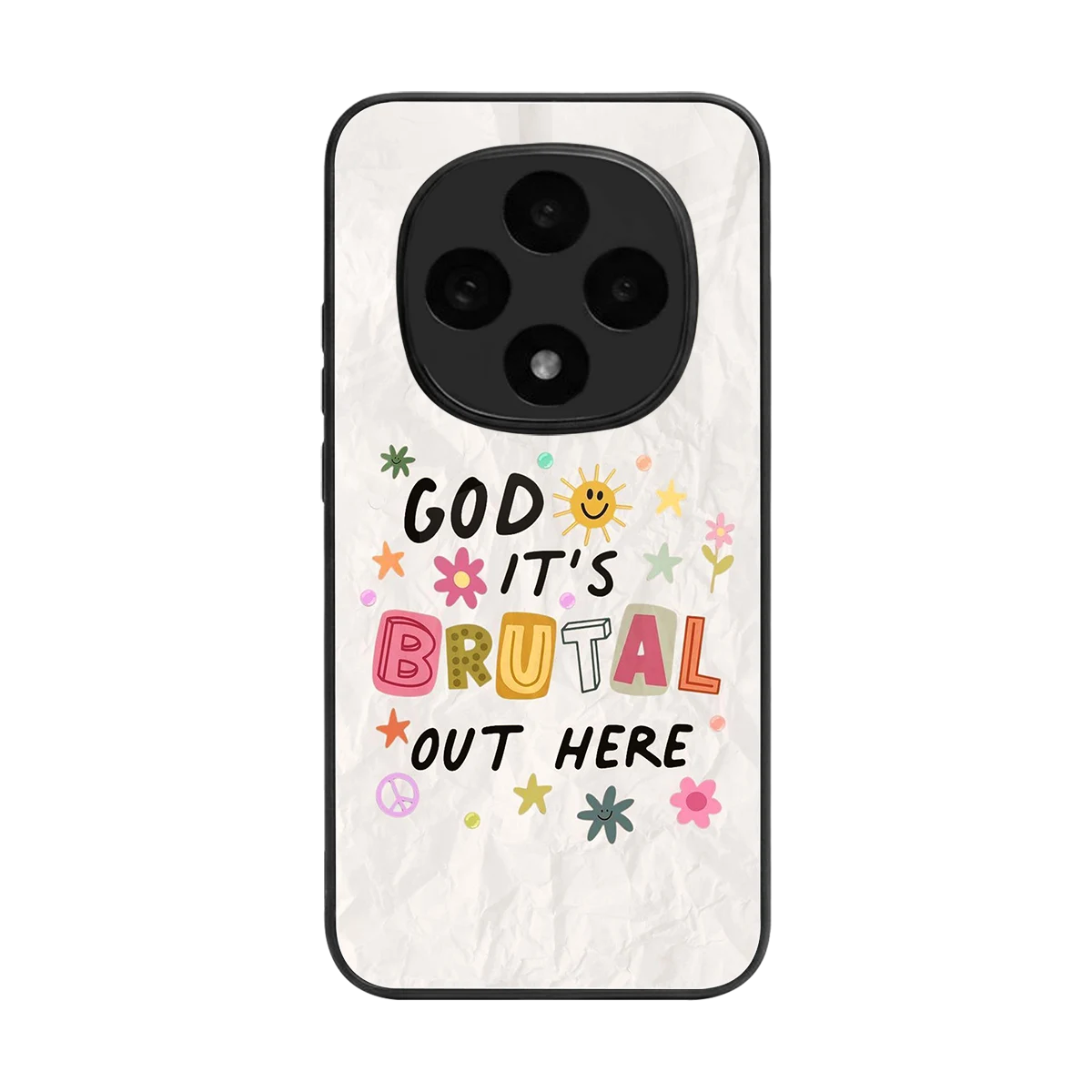 It's Brutal Out Here back phone cover | glass case for oppo f31 pro 5g