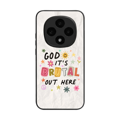 It's Brutal Out Here back phone cover | glass case for oppo f31 pro 5g