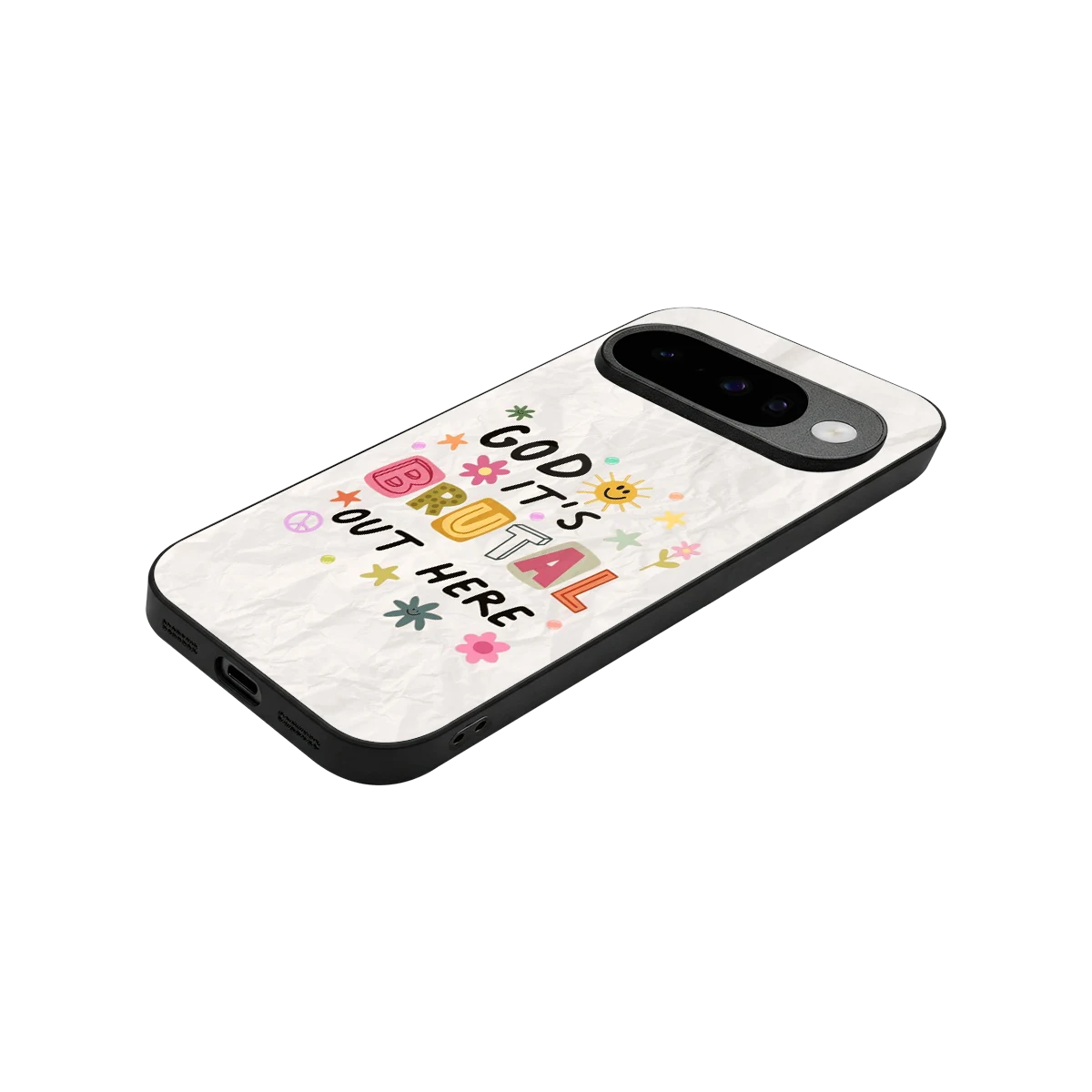 It's Brutal Out Here stylish phone case for google pixel 10 | glossy glass and slim fit