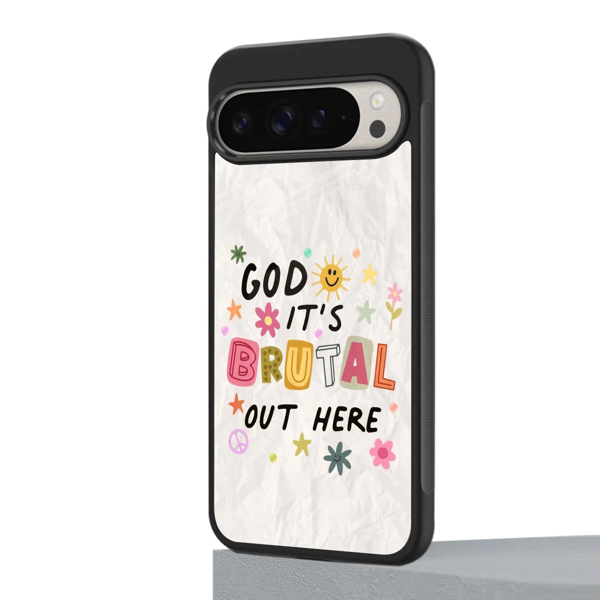 It's Brutal Out Here google pixel 9 pro mobile cover | shockproof glass phone case