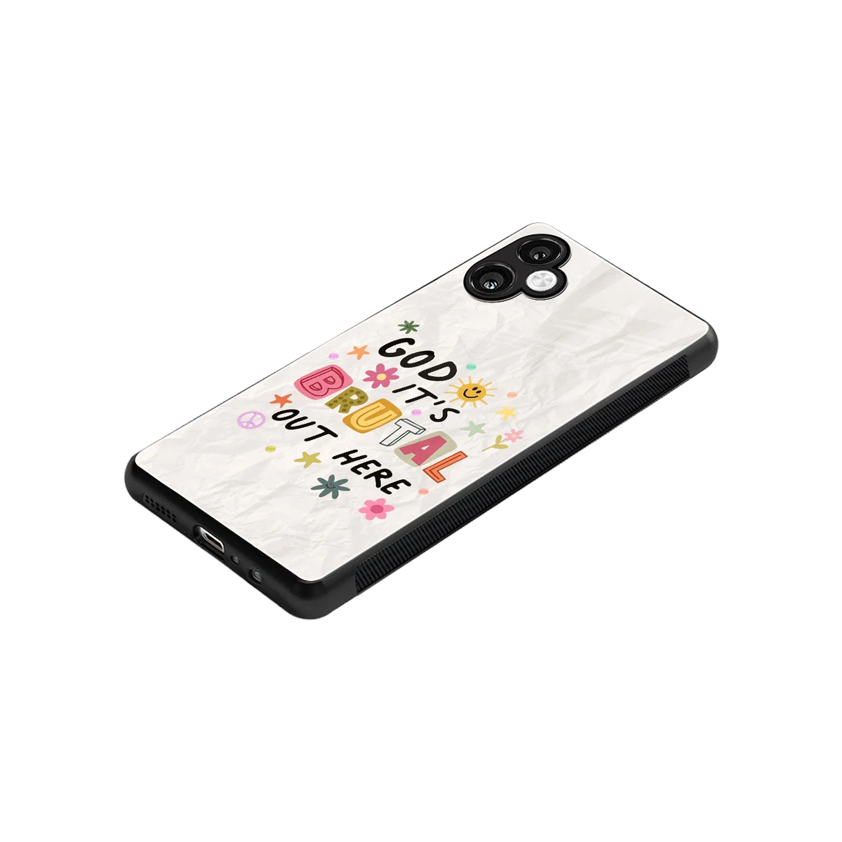 It's Brutal Out Here stylish phone case for samsung galaxy a06 5g | glossy glass and slim fit
