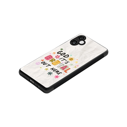 It's Brutal Out Here stylish phone case for samsung galaxy a06 5g | glossy glass and slim fit