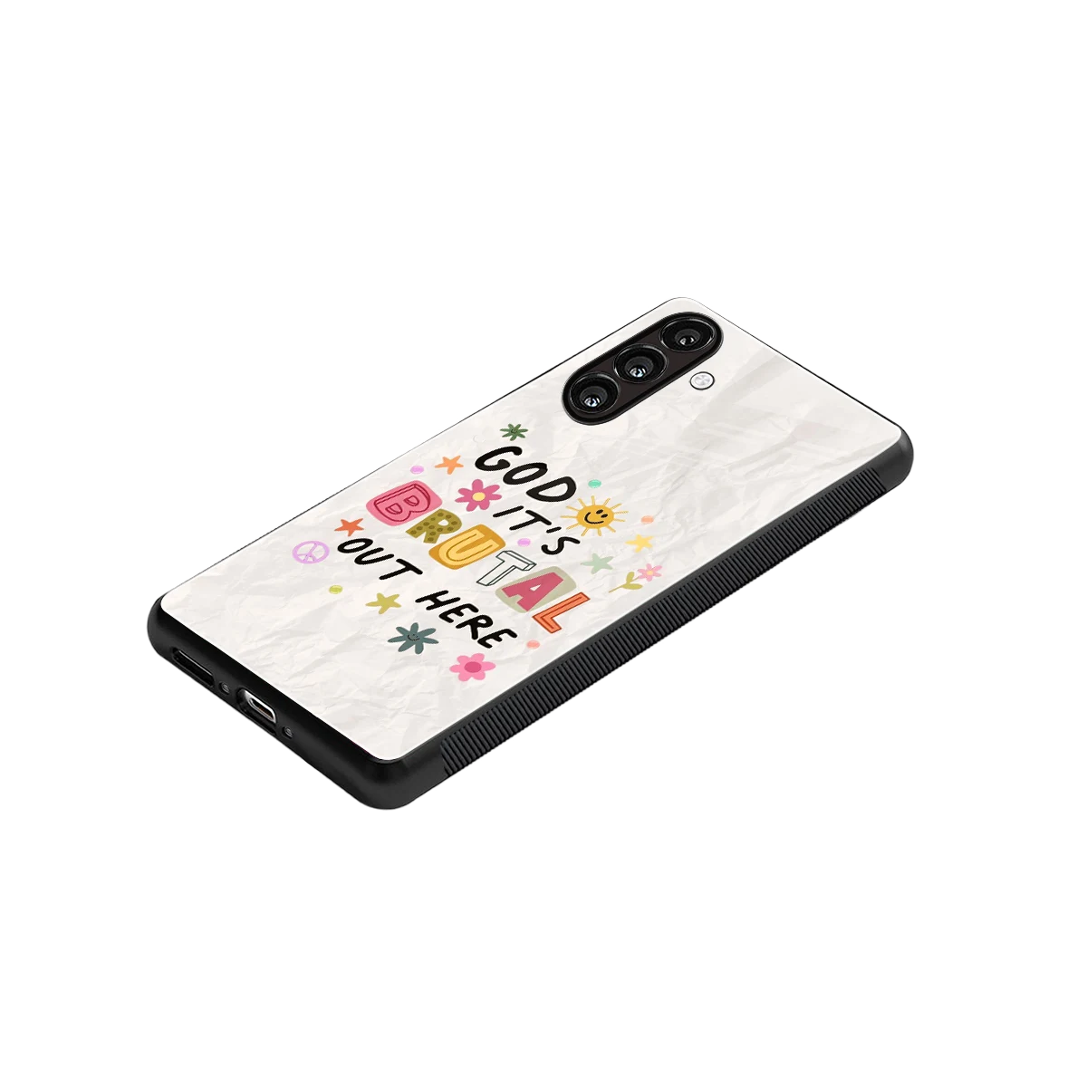 It's Brutal Out Here stylish phone case for samsung galaxy a14 5g | glossy glass and slim fit