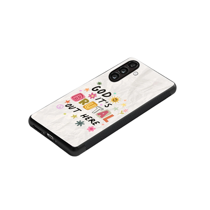 It's Brutal Out Here stylish phone case for samsung galaxy a17 5g | glossy glass and slim fit