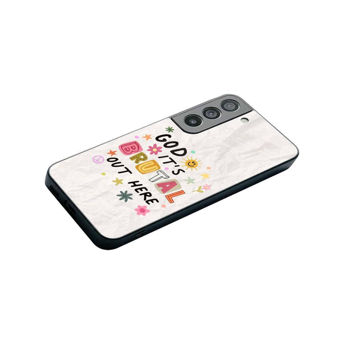 It's Brutal Out Here stylish phone case for samsung galaxy s22 | glossy glass and slim fit