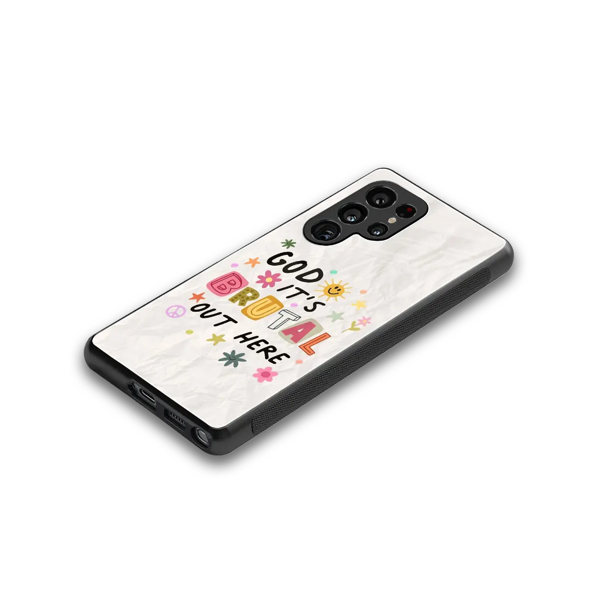 It's Brutal Out Here stylish phone case for samsung galaxy s25 ultra | glossy glass and slim fit