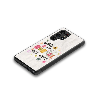 It's Brutal Out Here stylish phone case for samsung galaxy s25 ultra | glossy glass and slim fit