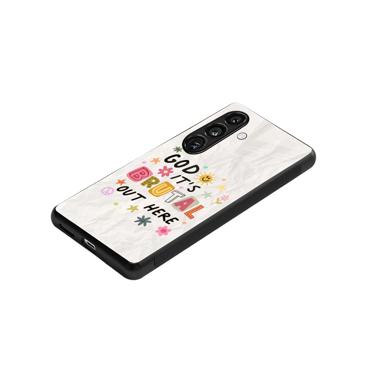 It's Brutal Out Here stylish phone case for samsung galaxy s23 fe | glossy glass and slim fit