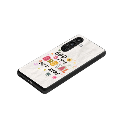 It's Brutal Out Here stylish phone case for samsung galaxy s26 | glossy glass and slim fit