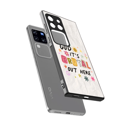 It's Brutal Out Here sleekvivo v30 pro cover with tempered glass back and TPU edges