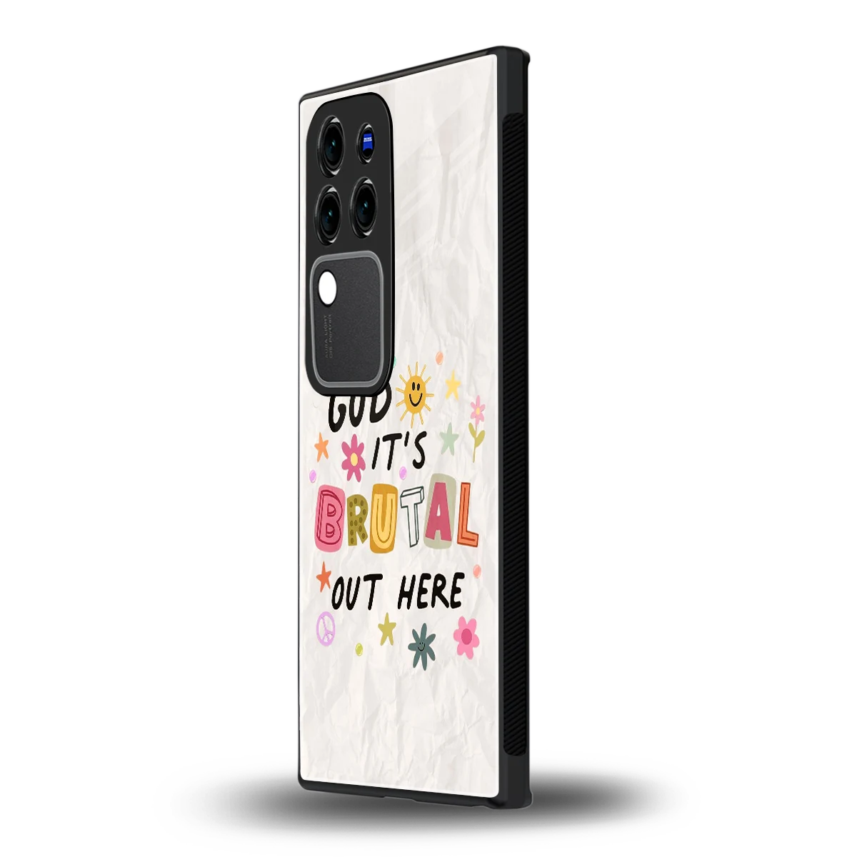 It's Brutal Out Herevivo v30 pro mobile cover | shockproof glass phone case