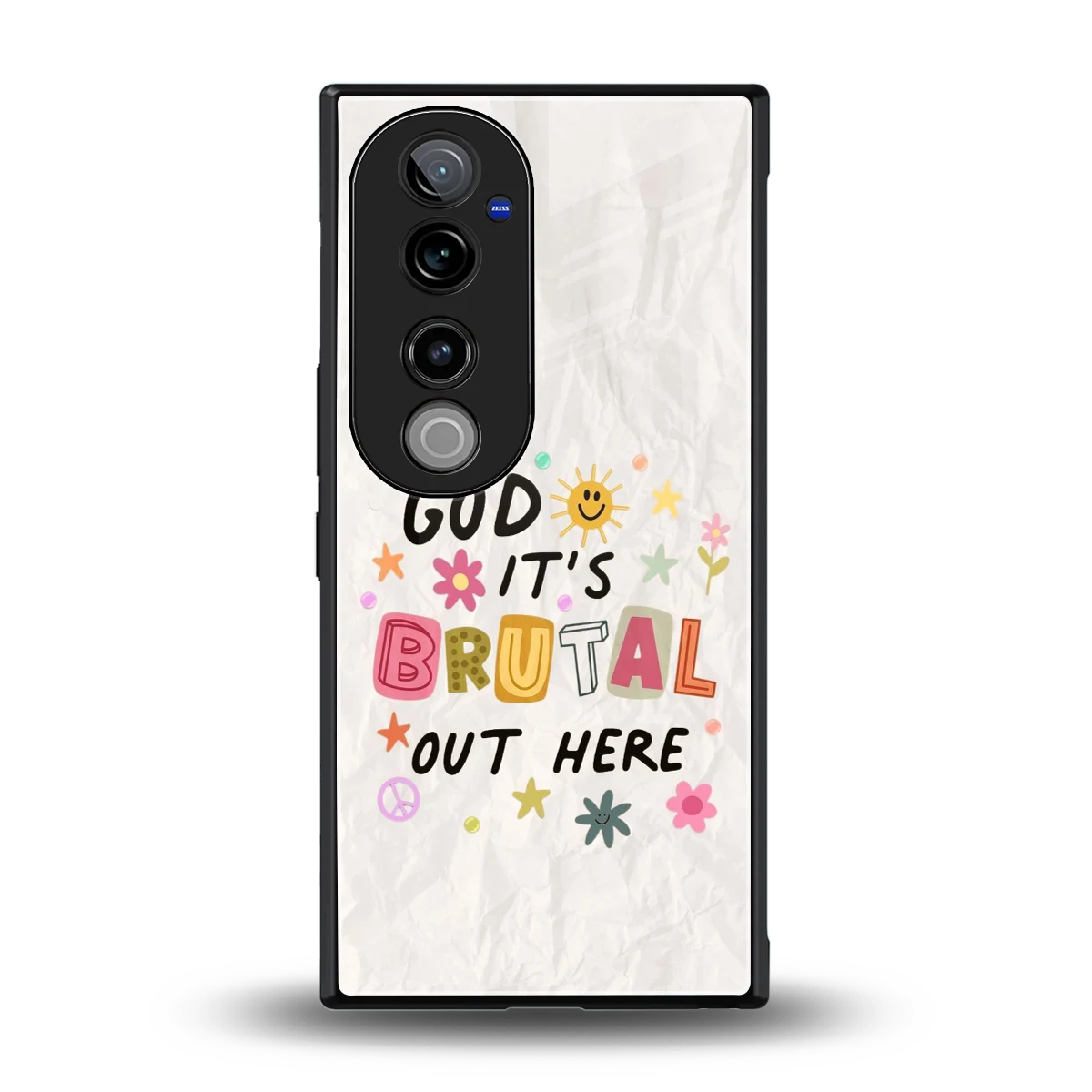 It's Brutal Out Here back phone cover | glass case for vivo v40 pro