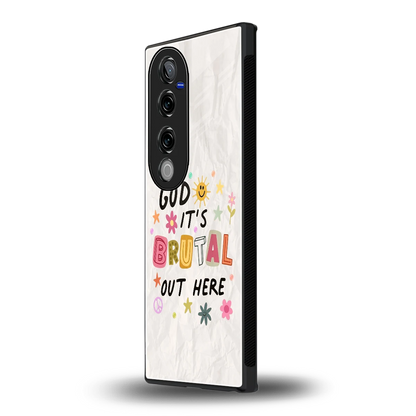 It's Brutal Out Here vivo v40 pro mobile cover | shockproof glass phone case