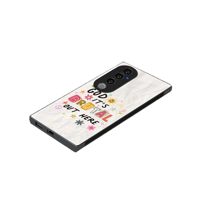 It's Brutal Out Here stylish phone case for vivo v40 pro | glossy glass and slim fit