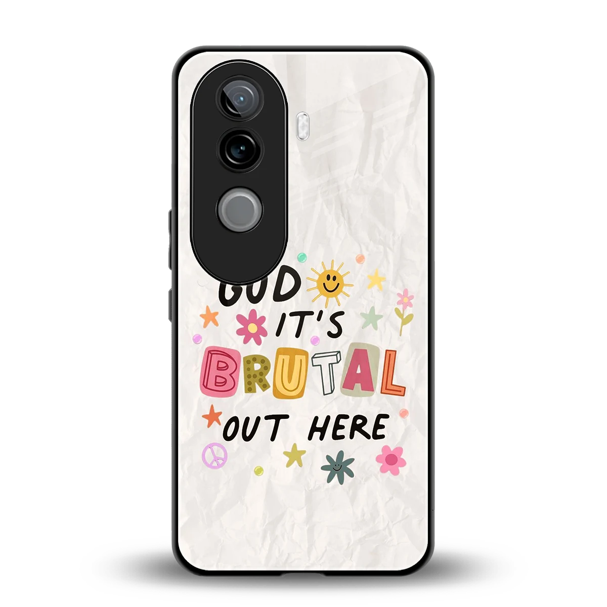 It's Brutal Out Here back phone cover | glass case for vivo v40e