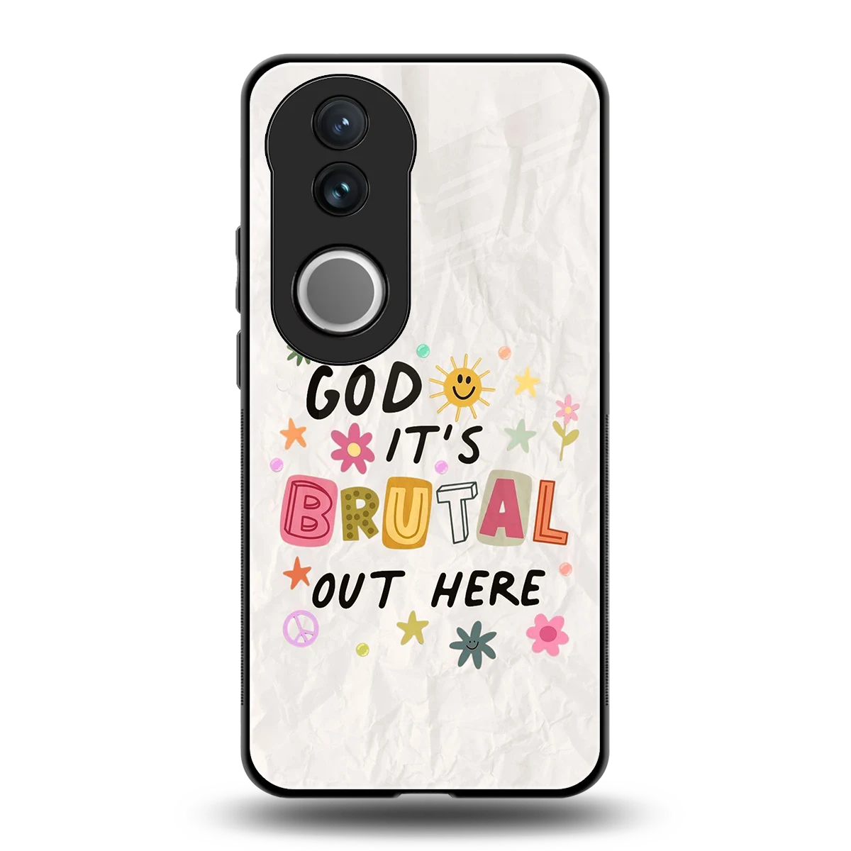 It's Brutal Out Here back phone cover | glass case for vivo v50
