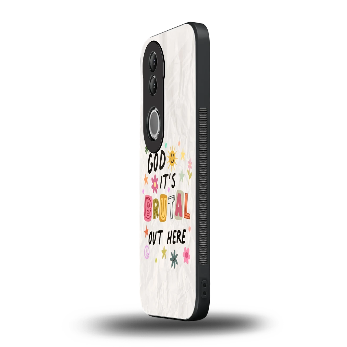 It's Brutal Out Here vivo v50 mobile cover | shockproof glass phone case