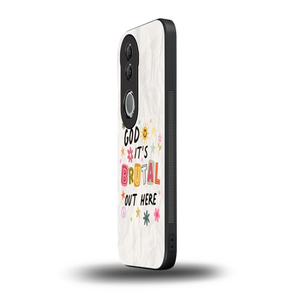 It's Brutal Out Here vivo v50 mobile cover | shockproof glass phone case
