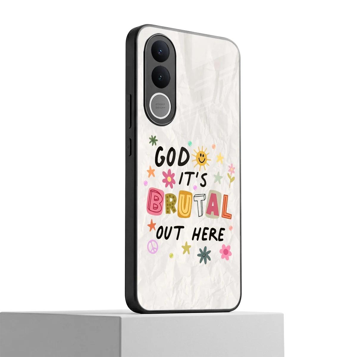 It's Brutal Out Here vivo v70 fe mobile cover | shockproof glass phone case