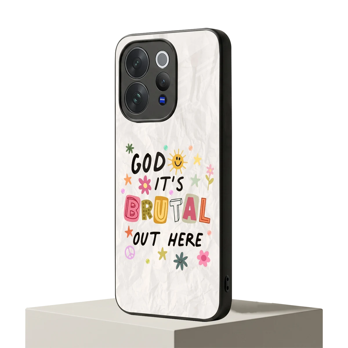 It's Brutal Out Here vivo v70 elite mobile cover | shockproof glass phone case