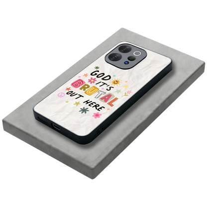 It's Brutal Out Here stylish phone case for vivo v70 | glossy glass and slim fit
